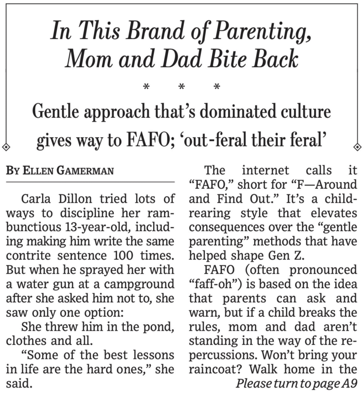 FAFO Parenting
